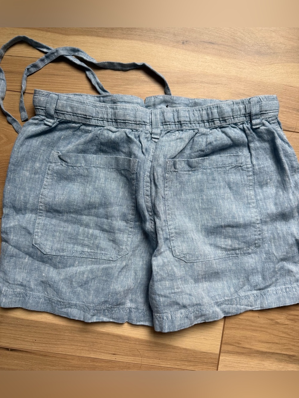 Madewell Light Blue Linen Blend Drawstring Shorts - Picture 9 of 11
